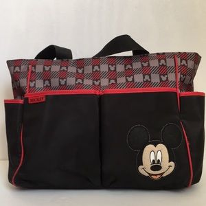 MICKEY MOUSE BABY DIAPER BAG W/ADDITIONAL POUCH